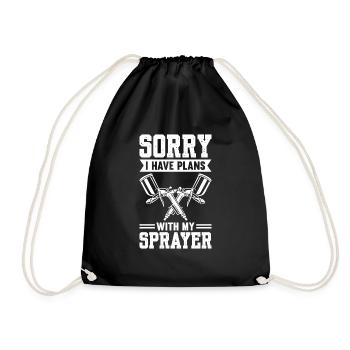 Sorry I Have Plans With My Sprayer - Drawstring Bag - black - Front