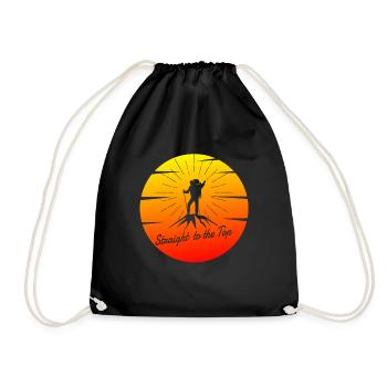 Randonnée - Tout droit vers le sommet - Sac de sport léger - noir - Devant