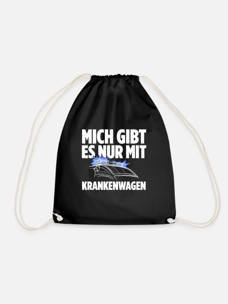 Krankenwagenfahrer Notfallfahrer Patiententranspor - Turnbeutel - Schwarz