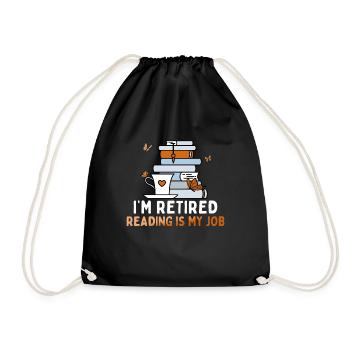 I Survived Reading Books Loves To Read Book Lover - Drawstring Bag - black - Front