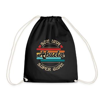 Mother's Day Super Cool Grandmom Abuela Retro - Drawstring Bag - black - Front