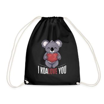 Australia Australia Day Australian Koala Love You - Drawstring Bag - black - Front