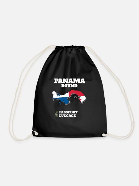 Panama Bound Country Travel Panamanian Flag - Turnbeutel - Schwarz