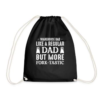 Warehouse Dad Like A Regular Dad Forklift Operator - Turnbeutel - Schwarz - Vorne