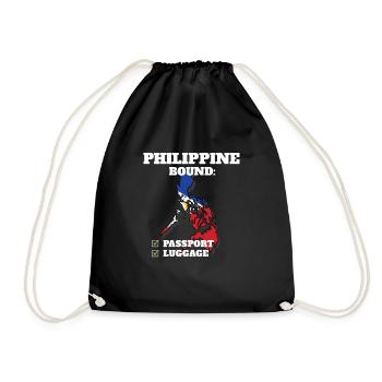 Philippines Bound Country Travel Filipino Flag - Turnbeutel - Schwarz - Vorne