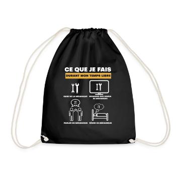 mécanique durant temps libre - Sac de sport léger - noir - Devant