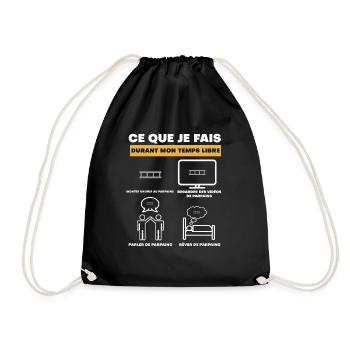 parpaing durant temps libre - Sac de sport léger - noir - Devant