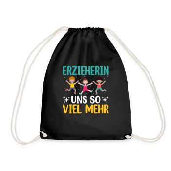 Erzieherin und so viel mehr - Turnbeutel - Schwarz - Vorne