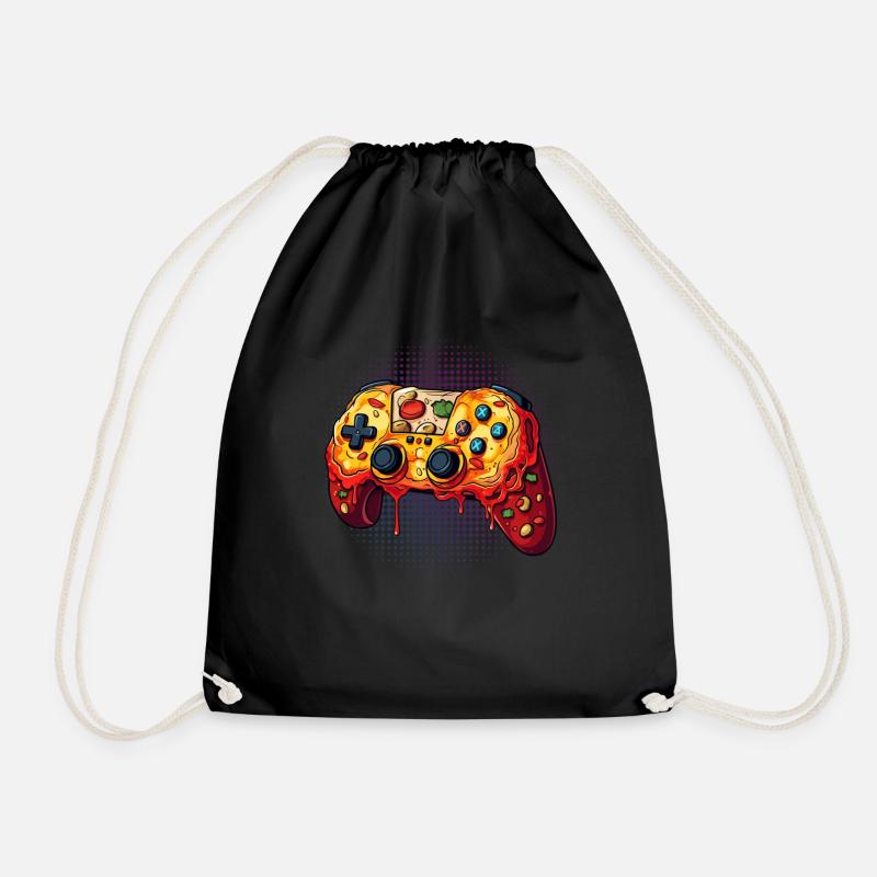 Pizza Gaming Controller Videospiele - Turnbeutel - Schwarz