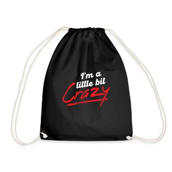 Je suis un peu folle drôle femme petite amie - Sac de sport léger - noir - Devant