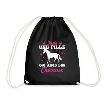 Juste Une Fille Qui Aime Les Cheveux ! - Sac de sport léger - noir - Devant