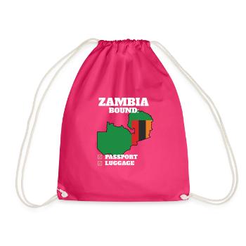 Voyage à la campagne à destination de la Zambie Drapeau zambien Vacances - Sac de sport léger - fuchsia - Devant