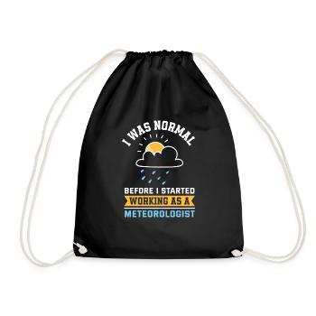 Meteorologe Meteorologie Sturmjäger Geschenk - Turnbeutel - Schwarz - Vorne