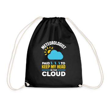 Meteorologist Meteorology Storm Chaser Gift - Drawstring Bag - black - Front