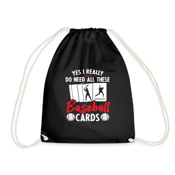 Drôle ont vraiment besoin de tous ces hommes de cartes de baseball - Sac de sport léger - noir - Devant