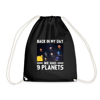 Planeten Sonnensystem Univerum Weltall - Turnbeutel - Schwarz - Vorne