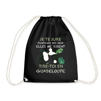 La Guadeloupe M'Attire Cadeau Voyage - Sac de sport léger - noir - Devant