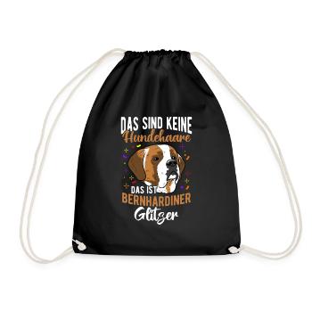 Das Sind Keine Hunde Haare Das Ist Bernhardiner Gl - Turnbeutel - Schwarz - Vorne