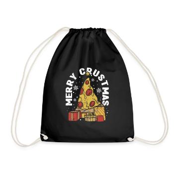 Amateurs de pizza de Noël en croûte joyeuse - Sac de sport léger - noir - Devant