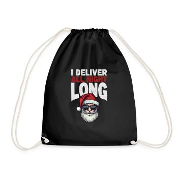 I deliver the inappropriate one all night long - Drawstring Bag - black - Front