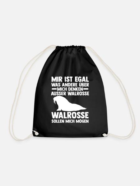 Walross - Turnbeutel - Schwarz