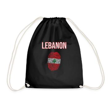 Lebanon - Drawstring Bag - black - Front