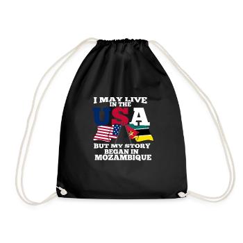 Mozambique - Drawstring Bag - black - Front