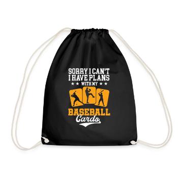 Drôle de collectionneur J’ai des plans avec ma carte de baseball - Sac de sport léger - noir - Devant