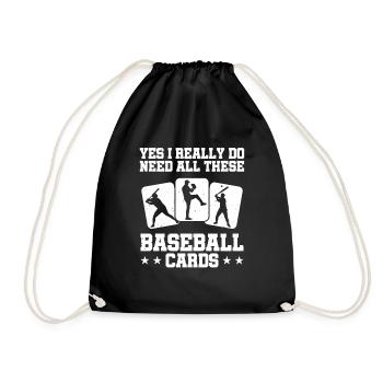 Vraiment besoin de toutes ces cartes de baseball hommes collec - Sac de sport léger - noir - Devant