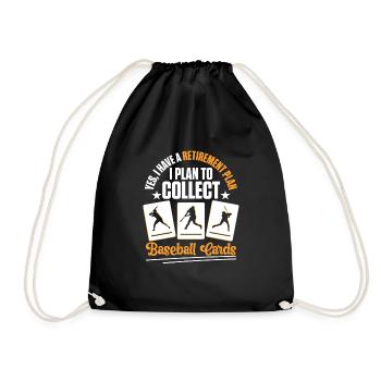 Collectionneur Trader Funny Men I Plan To Collect Baseb - Sac de sport léger - noir - Devant