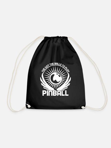 I´ve Got The Balls To Play Pinball Player GIft - Turnbeutel - Schwarz