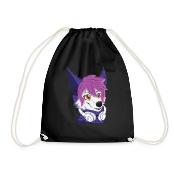 Stolzer pelziger pelziger Schwanz Ohr pelzige Person DJ Cosplay - Turnbeutel - Schwarz - Vorne
