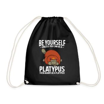 Platypus Schnabeltier - Turnbeutel - Schwarz - Vorne