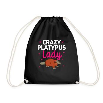 Platypus Schnabeltier - Turnbeutel - Schwarz - Vorne