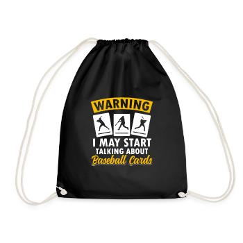 Commencez à parler de cartes de baseball Funny Trader Co - Sac de sport léger - noir - Devant