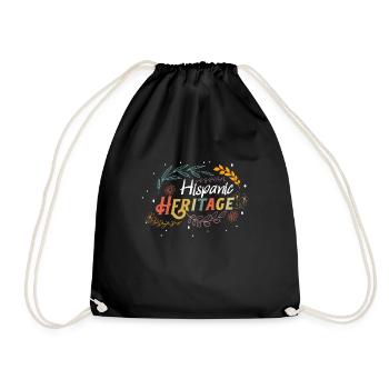 Retro Hispanic National Hispanic Erbe - Turnbeutel - Schwarz - Vorne