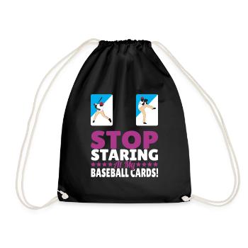 Trader Collector Funny Arrête de regarder ma balle de baseball - Sac de sport léger - noir - Devant