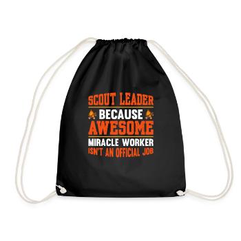 Scout Leader Awesome Isn't An Official Job - Turnbeutel - Schwarz - Vorne