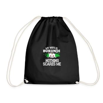 Burundi Wife - Drawstring Bag - black - Front