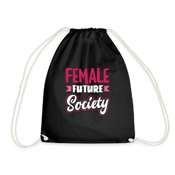 Feminismus Feministin - Turnbeutel - Schwarz - Vorne