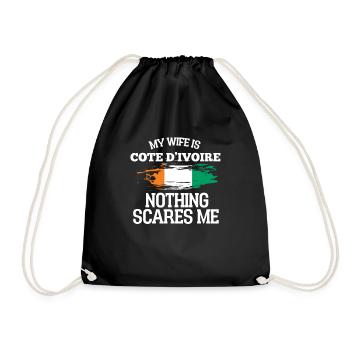 Épouse Côte d’Ivoire - Sac de sport léger - noir - Devant
