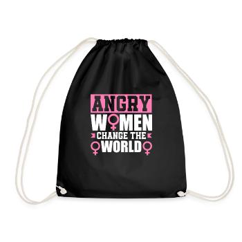 Feminismus Feministin - Turnbeutel - Schwarz - Vorne