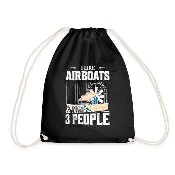 J’aime les hydroglisseurs et peut-être 3 personnes propulsent l’hydroplane - Sac de sport léger - noir - Devant