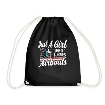 Just A Girl Who Loves Airboats Propeller Swamp Hyd - Turnbeutel - Schwarz - Vorne