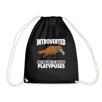 Platypus Schnabeltier - Turnbeutel - Schwarz - Vorne