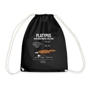 Platypus Schnabeltier - Turnbeutel - Schwarz - Vorne