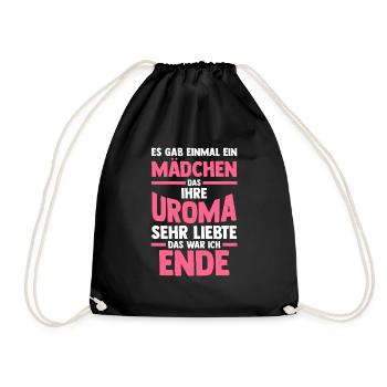 Urgroßmutter Urenkel Urenkelin Uroma - Turnbeutel - Schwarz - Vorne