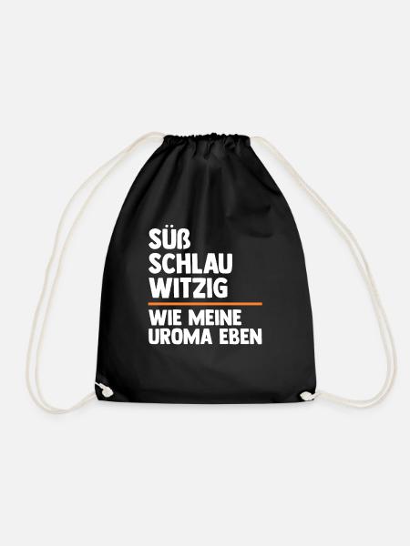 Urgroßmutter Urenkel Urenkelin Uroma - Turnbeutel - Schwarz