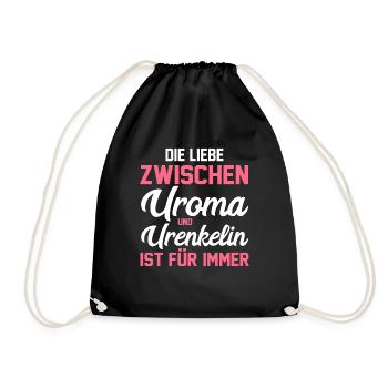 Urgroßmutter Urenkel Urenkelin Uroma - Turnbeutel - Schwarz - Vorne
