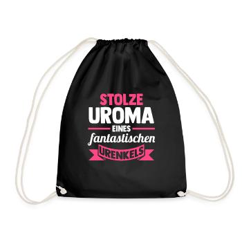 Urgroßmutter Uroma - Turnbeutel - Schwarz - Vorne